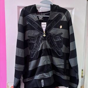 LRG Men's Friday the 47th hoodie Black and Gray Zip-Up Sweater